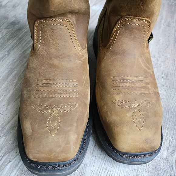 Hytest Ryder Wellington Steel Toe Safety Work Boots Mens Size 10 Brown Leather - Picture 7 of 16